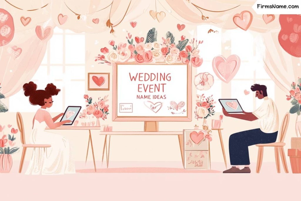 wedding event name ideas
